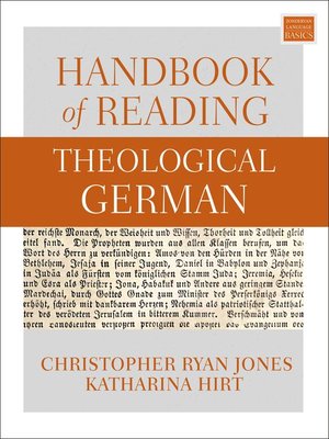 cover image of Handbook of Reading Theological German